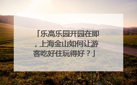 乐高乐园开园在即，上海金山如何让游客吃好住玩得好？