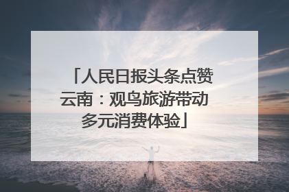 人民日报头条点赞云南：观鸟旅游带动多元消费体验