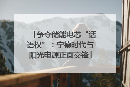 争夺储能电芯“话语权”：宁德时代与阳光电源正面交锋