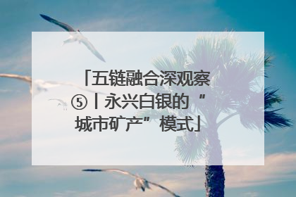 五链融合深观察⑤丨永兴白银的“城市矿产”模式
