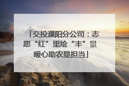 交投濮阳分公司：志愿“红”里绘“丰”景 暖心助农显担当