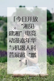 今日开放，“湘见·建湘”电竞动漫嘉年华与机器人科普展超“燃”
