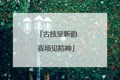 古技呈新韵 赛场见精神