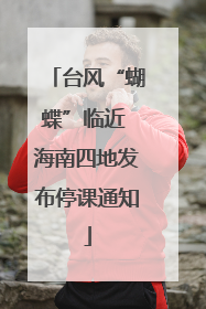 台风“蝴蝶”临近 海南四地发布停课通知