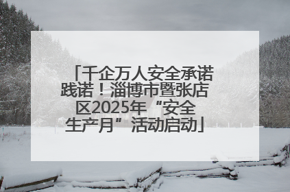 千企万人安全承诺践诺！淄博市暨张店区2025年“安全生产月”活动启动