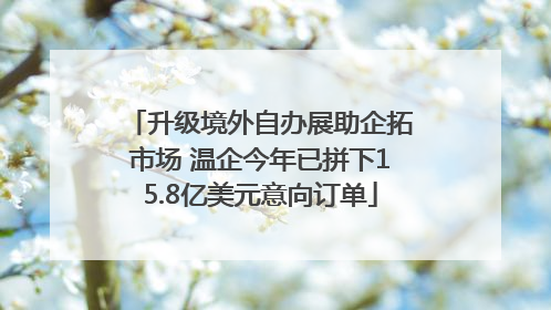 升级境外自办展助企拓市场 温企今年已拼下15.8亿美元意向订单