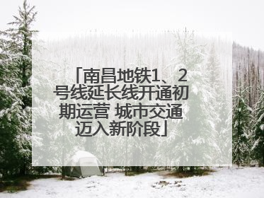 南昌地铁1、2号线延长线开通初期运营 城市交通迈入新阶段