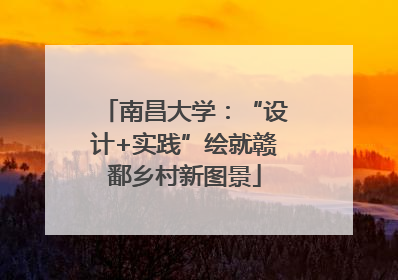 南昌大学：“设计+实践”绘就赣鄱乡村新图景