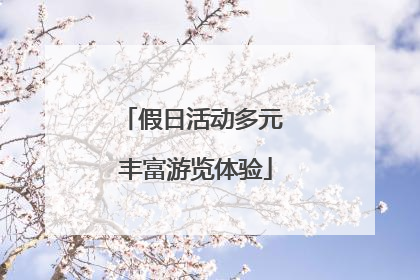 假日活动多元 丰富游览体验