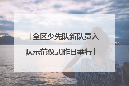 全区少先队新队员入队示范仪式昨日举行