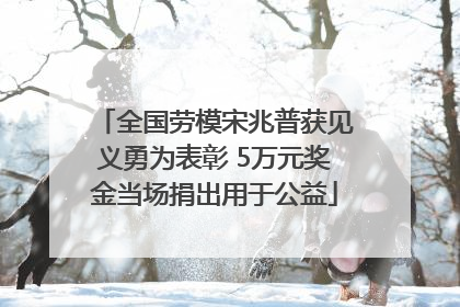 全国劳模宋兆普获见义勇为表彰 5万元奖金当场捐出用于公益
