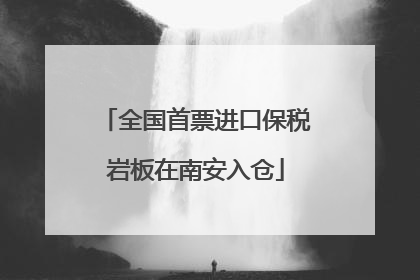 全国首票进口保税岩板在南安入仓