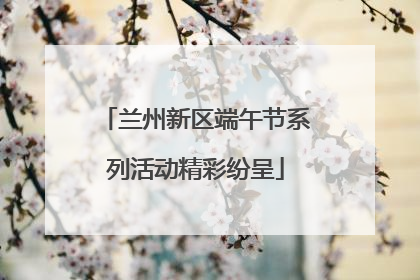兰州新区端午节系列活动精彩纷呈