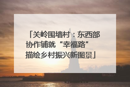 关岭围墙村：东西部协作铺就“幸福路” 描绘乡村振兴新图景