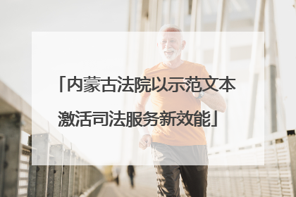 内蒙古法院以示范文本激活司法服务新效能