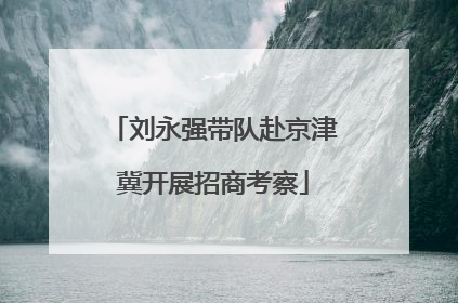 刘永强带队赴京津冀开展招商考察