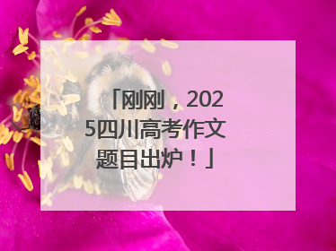 刚刚，2025四川高考作文题目出炉！