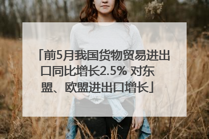 前5月我国货物贸易进出口同比增长2.5% 对东盟、欧盟进出口增长