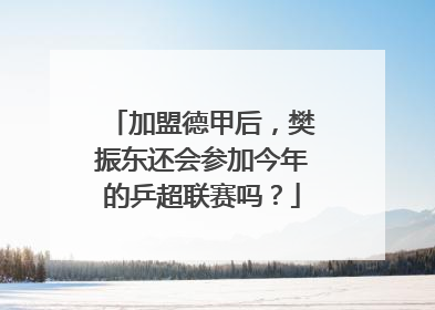 加盟德甲后，樊振东还会参加今年的乒超联赛吗？