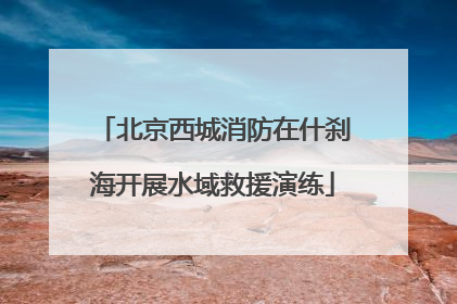 北京西城消防在什刹海开展水域救援演练
