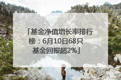 基金净值增长率排行榜：6月10日68只基金回报超2%