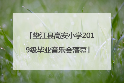 垫江县高安小学2019级毕业音乐会落幕