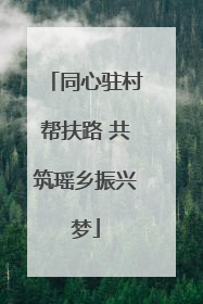 同心驻村帮扶路 共筑瑶乡振兴梦