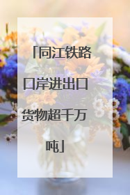同江铁路口岸进出口货物超千万吨