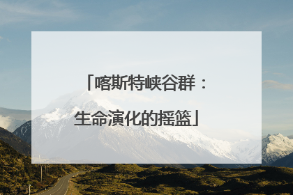 喀斯特峡谷群：生命演化的摇篮