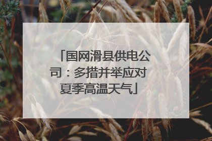 国网滑县供电公司：多措并举应对夏季高温天气