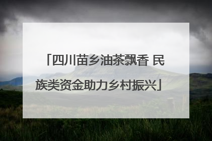 四川苗乡油茶飘香 民族类资金助力乡村振兴