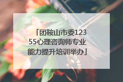 团鞍山市委12355心理咨询师专业能力提升培训举办