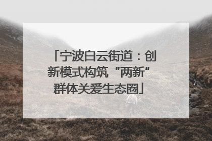 宁波白云街道：创新模式构筑“两新”群体关爱生态圈