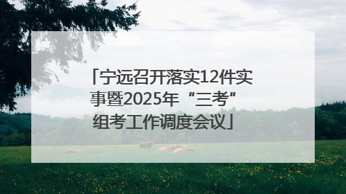 宁远召开落实12件实事暨2025年“三考”组考工作调度会议