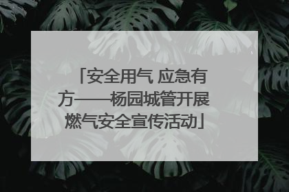 安全用气 应急有方——杨园城管开展燃气安全宣传活动