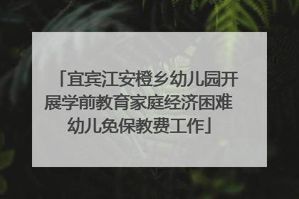 宜宾江安橙乡幼儿园开展学前教育家庭经济困难幼儿免保教费工作