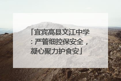 宜宾高县文江中学：严管细控保安全，凝心聚力护食安