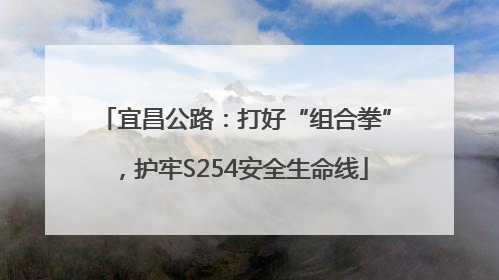 宜昌公路：打好“组合拳”，护牢S254安全生命线
