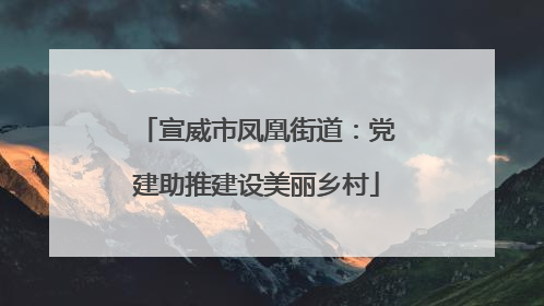 宣威市凤凰街道：党建助推建设美丽乡村