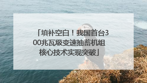 填补空白！我国首台300兆瓦级变速抽蓄机组核心技术实现突破