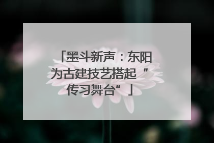 墨斗新声：东阳为古建技艺搭起“传习舞台”