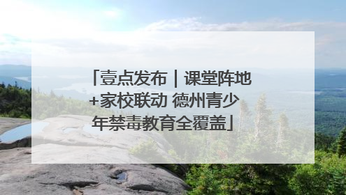 壹点发布｜课堂阵地+家校联动 德州青少年禁毒教育全覆盖
