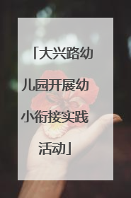 大兴路幼儿园开展幼小衔接实践活动
