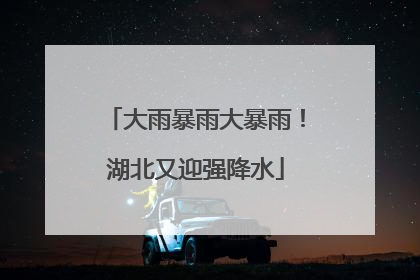 大雨暴雨大暴雨！湖北又迎强降水