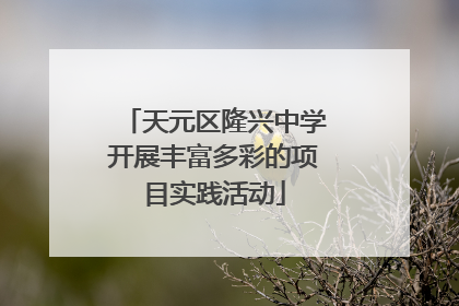天元区隆兴中学开展丰富多彩的项目实践活动