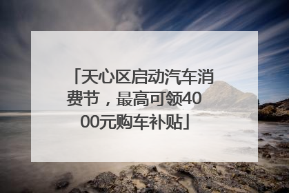 天心区启动汽车消费节，最高可领4000元购车补贴