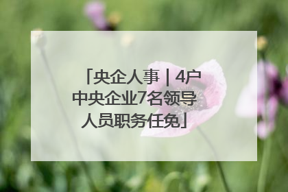 央企人事｜4户中央企业7名领导人员职务任免