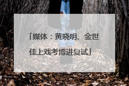 媒体：黄晓明、金世佳上戏考博进复试