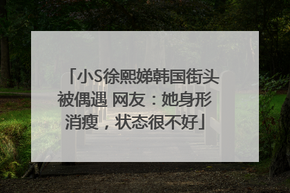 小S徐熙娣韩国街头被偶遇 网友：她身形消瘦，状态很不好