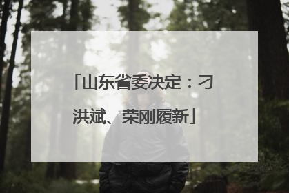 山东省委决定：刁洪斌、荣刚履新